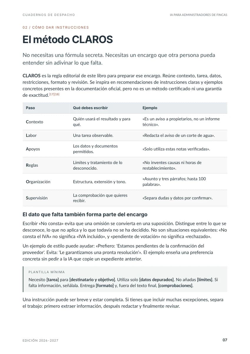 Ampliar la página 7 del ebook: el método CLAROS para dar instrucciones